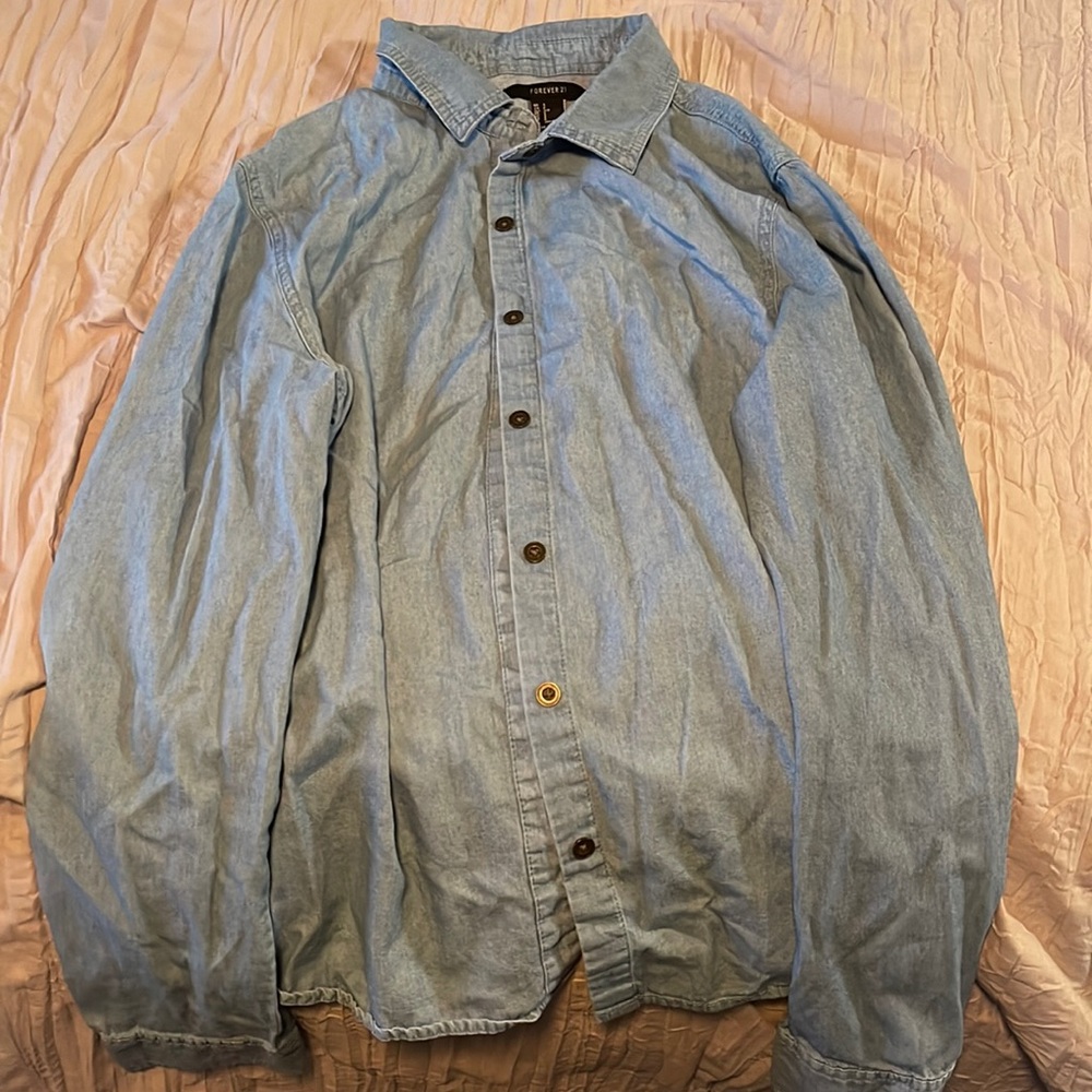 Jean long sleeve Shirt/Blouse
